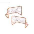 Kit dois gols de ferro com rede golzinho de futebol gol futsal duas unidades 2 brinquedo menino fut