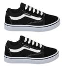 Kit Dois pares de Tênis Casual Infantil Skate Escolar Unissex Haymax Costurado na Lateral Kit Dois pares de Tênis Casual Infantil Skate Escolar Unissex Haymax Costurado na Lateral