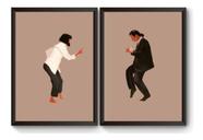 Kit Dois Quadros A3 Pulp Fiction Minimalista Mia E Vincent