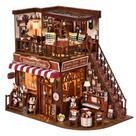 Kit Dollhouse DIY Miniature Dessert House com luz LED Kit Dollhouse DIY Miniature Dessert House com luz LED