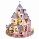 Kit Dollhouse Roroom DIY Miniature com móveis com capa protetora contra poeira