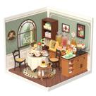 Kit doméstico em miniatura ROBOTIME DIY Plastic House com LED Sweet Sips Tea Kit doméstico em miniatura ROBOTIME DIY Plastic House com LED Sweet Sips Tea