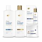 Kit Dove Reconstrução e Aminoácido Shampoo + Cond 370ml + Mascara + Leave In