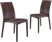 Kit duas cadeiras rattan marrom