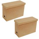 Kit duas caixas arquivo morto madeira mdf escritório Kit duas caixas arquivo morto madeira mdf escritório