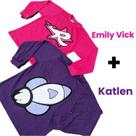 KIt Duas Camisetas Manga Longa Katlen e Emily Vick