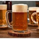 KIT DUAS CANECAS CHOPP VIDRO RESITENTE VERSATIL 400ml ELEGANTE