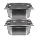 Kit Duas Cubas Gastronomica Padrão Gn 1/2 150mm Inox com Alça Weck