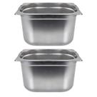 Kit Duas Cubas Gastronomica Padrão Gn 1/2 200mm Inox com Alça Weck