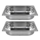 Kit Duas Cubas Gastronomica Padrão Gn 1/2 65mm Inox sem Alça Weck