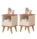 Kit Duas Mesas De Cabeceira Retrô Pés Palito Em Madeira Maciça Pix Várias Cores ENVIA SOMENTE 02 KIT