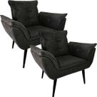 Kit Duas Poltronas Opala Robust Sued Marrom