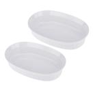 Kit Duas Saladeiras de Melamina Oval 22 x 14 x 4,8cm WECK