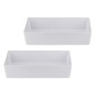 Kit Duas Tigelas de Melamina Retangular 22,7 x 15 x 5 cm - 700 ml WECK