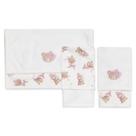 Kit Duas Toalhas de Boca Estampa Ursa Bailarina, Tamanho Único Mini & Co 4641.1270