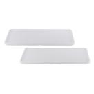 Kit Duas Travessa de Melamina Retangular Empilhável c/ rebaixo 37 x 21 x 1,6 cm WECK
