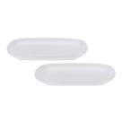Kit Duas Travessa Retangular de Melamina Rasa 21,7 x 14,2 x 2 cm WECK