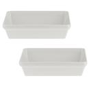Kit Duas Travessas de Melamina Retangular Funda 22,6 x 14,5 x 5,7cm WECK