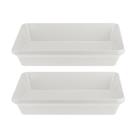 Kit Duas Travessas de Melamina Retangular Funda 30 x 22,5 x 5,7cm WECK