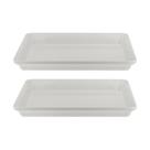 Kit Duas Travessas de Melamina Retangular Funda 40 x 27,5 x 5cm WECK