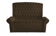 Kit Dubaí Cabeceira De Cama Box Casal E Recamier Baú Queen 160 cm Suede Marrom Do Lar Móveis