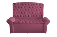 Kit Dubaí Cabeceira De Cama Box Casal E Recamier Baú Solteiro 90 cm Suede Rosa Bebê Do Lar Móveis