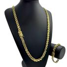 Kit Dubai S 8mm Fecho 750 Banhado a Ouro 18K