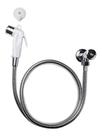 Kit ducha higiencia chuveirinho pop branca com registro flexivel cromado 1,2m blukit