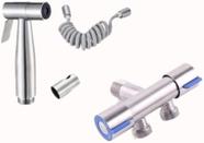 Kit Ducha Higiênica Com Registro Duas Saídas De 1/2 Inox 304