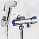 Kit Ducha Higiênica com Registro Torneira Dupla em Aço Inox 304 Aço Escovado Banheiro Lavabo VARIAÇÃO:VÁLVULA + DUCHA