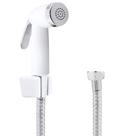 Kit Ducha Higiênica Engate Flexível Aço Inox 2 Metros + Gatilho Top Branco + Suporte De Parede Kit Ducha Higiênica Engate Flexível Aço Inox 2 Metros + Gatilho Top Branco + Suporte De Parede