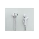 Kit Ducha Pop Branco P/ Registro Abs / Flexivel Inox Cromado 1,20m Blister C/ 1 Peca