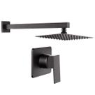 Kit Ducha Quadrada 20x20 Slim Ultra Fina + Acabamento para registro Monocomando base Docol Quadrado Alavanca Preto Fosco