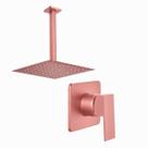 Kit Ducha Quadrada 20x20 Slim Ultra Fina de teto + Acabamento para registro Monocomando base Docol Rose-Gold Fosco Kit Ducha Quadrada 20x20 Slim Ultra Fina de teto + Acabamento para registro Monocomando base Docol Rose-Gold Fosco