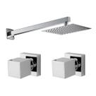 Kit Ducha Quadrada 20x20 Slim Ultra Fina Gás Solar Piscina com 2 Acabamentos para Registro base padrão Deca Quadrado de 1/2 ou 3/4 Cromado Brilhante Kit Ducha Quadrada 20x20 Slim Ultra Fina Gás Solar Piscina com 2 Acabamentos para Registro base padrão Deca Quadrado de 1/2 ou 3/4 Cromado Brilhante