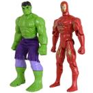 Kit Dupla Heróis Articuláveis Homem De Ferro Incrível Hulk Kit Dupla Heróis Articuláveis Homem De Ferro Incrível Hulk