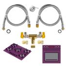 Kit Duplo Gas Encanado Mangueira 1,50m Glp/gn Forno Fogoes