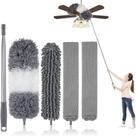 Kit Duster de pena de microfibra UIMO com poste de extensão de 30-100 cm