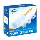 Kit Duster: microfibra fofa Qaestfy 360 com alça de 14 cm e 20 recargas
