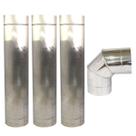 Kit Duto 9 Inox 430 E Curva Chaminé Churrasqueiras Lareira