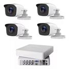 Kit Dvr 04 Canais Hilook+ 04 Cameras Bullet Hiook Infra Exir