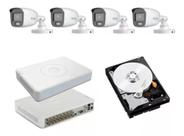 Kit Dvr 16 Canais Hikvision + Hd 1tb + 04 Câmeras Colorvu