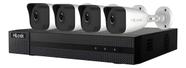 Kit Dvr 4 Cameras Hikvision Bullet 2mp Ik4142bhmh/p Hilook Branco