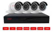 Kit dvr 4 canais + 4 cameras 720p