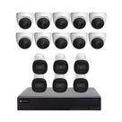 Kit DVR Gravador Híbrido 16 Canais 1080p Lite com 1x HD de 1TB e 10 Câmeras Dome e 6 Câmeras Bullet