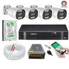 Kit Dvr Intelbras 4 Canais H.265 500gb 4 Câmeras Full Hd Imagem Colorida a noite 20m