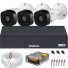 Kit DVR Intelbras 8 canais 1108c sem HD 3 câmeras Vhl 1220b Full hd 1080p