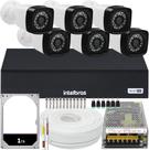 Kit DVR Intelbras 8 canais 1TB e 6 câmeras Full HD Fonte 10A