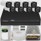 Kit dvr Intelbras 8 canais H.265 1TB 8 câmeras Full HD 20m