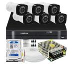 Kit DVR Intelbras 8 canais H.265 Hd 500Gb 6 câmeras Full HD 1080p 20m Kit DVR Intelbras 8 canais H.265 Hd 500Gb 6 câmeras Full HD 1080p 20m